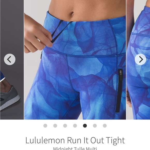 Lululemon Athletica Blue Run It Out Tight Leggings - Picture 3 of 10